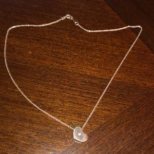 Tiffany and Co heart with small diamond necklace